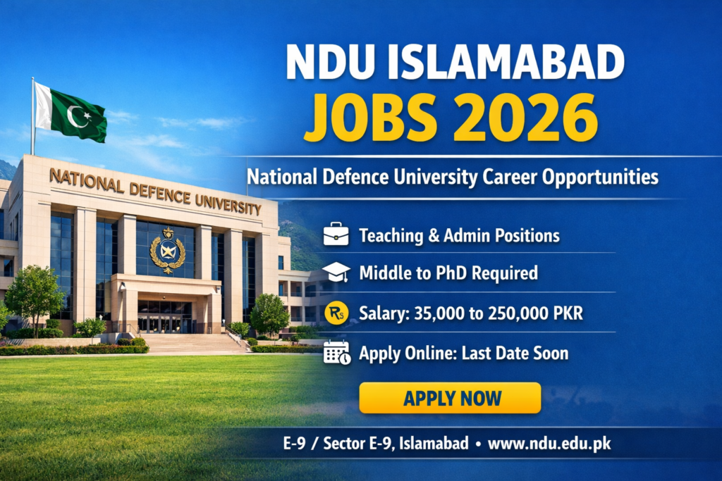 NDU Islamabad Jobs in 2026